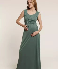 پیراهن شیردهی سبز بارداری نیکول برند Lyn Mama کد 1753850585