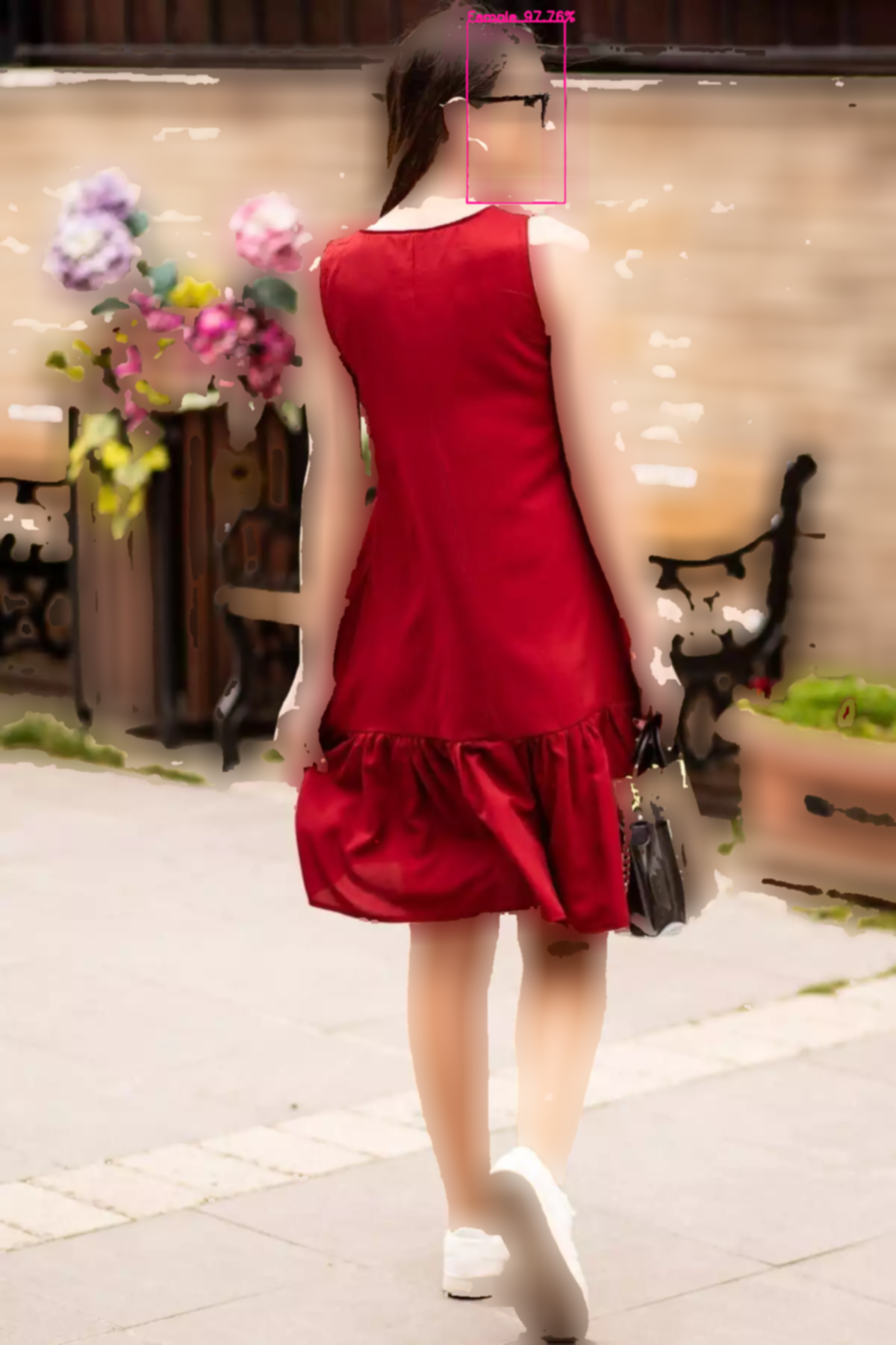 پیراهن چیندار دامن بدون آستین زرشکی زنانه برند armonika کد 1753590066