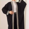 کیمونو بافتنی بلند 5865قلاب دوزی شده مشکی برند Bigdart کد 1753597387