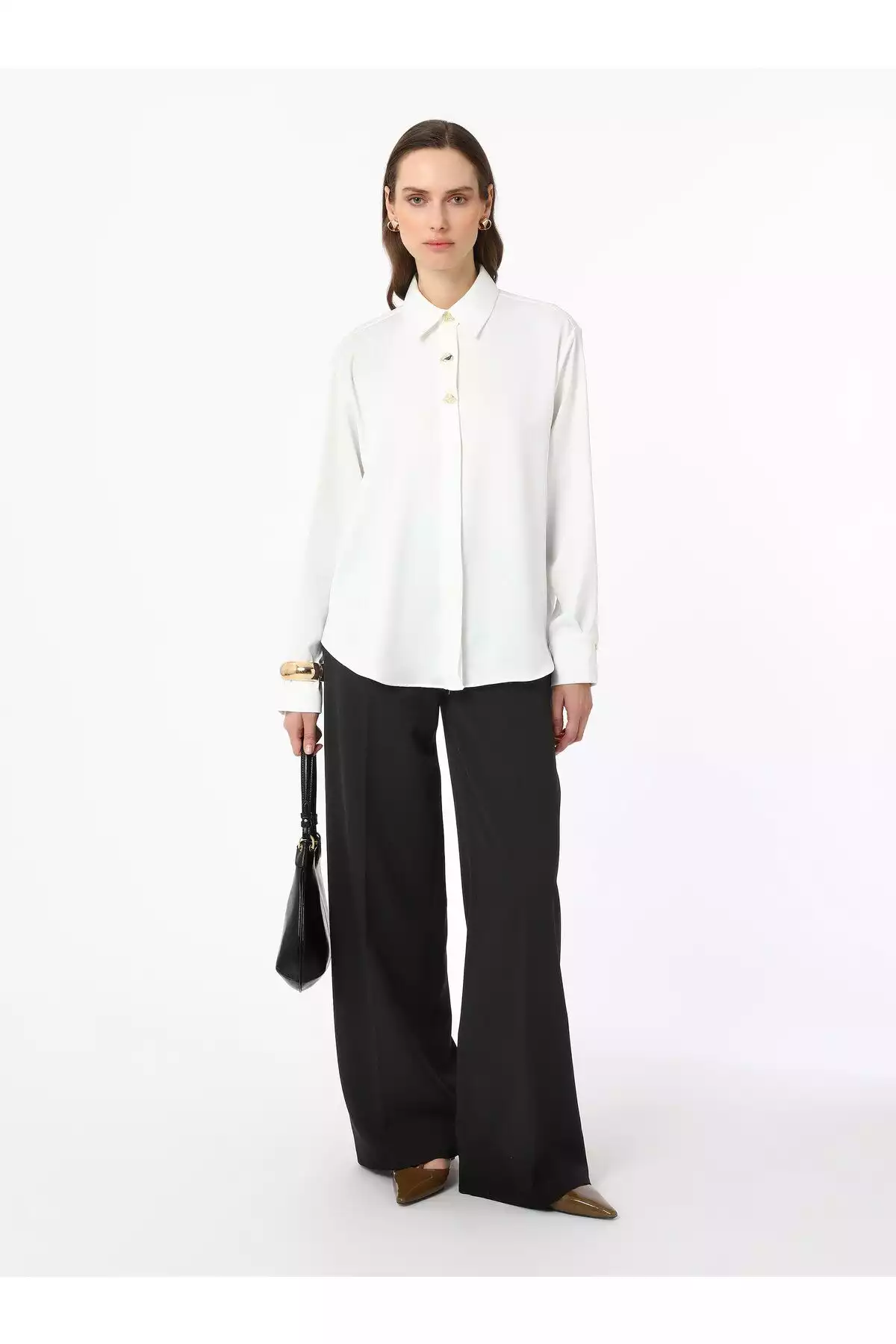 پاچه گشاد رفکا مشکی کلاسیک برند Refka کد 1753724480