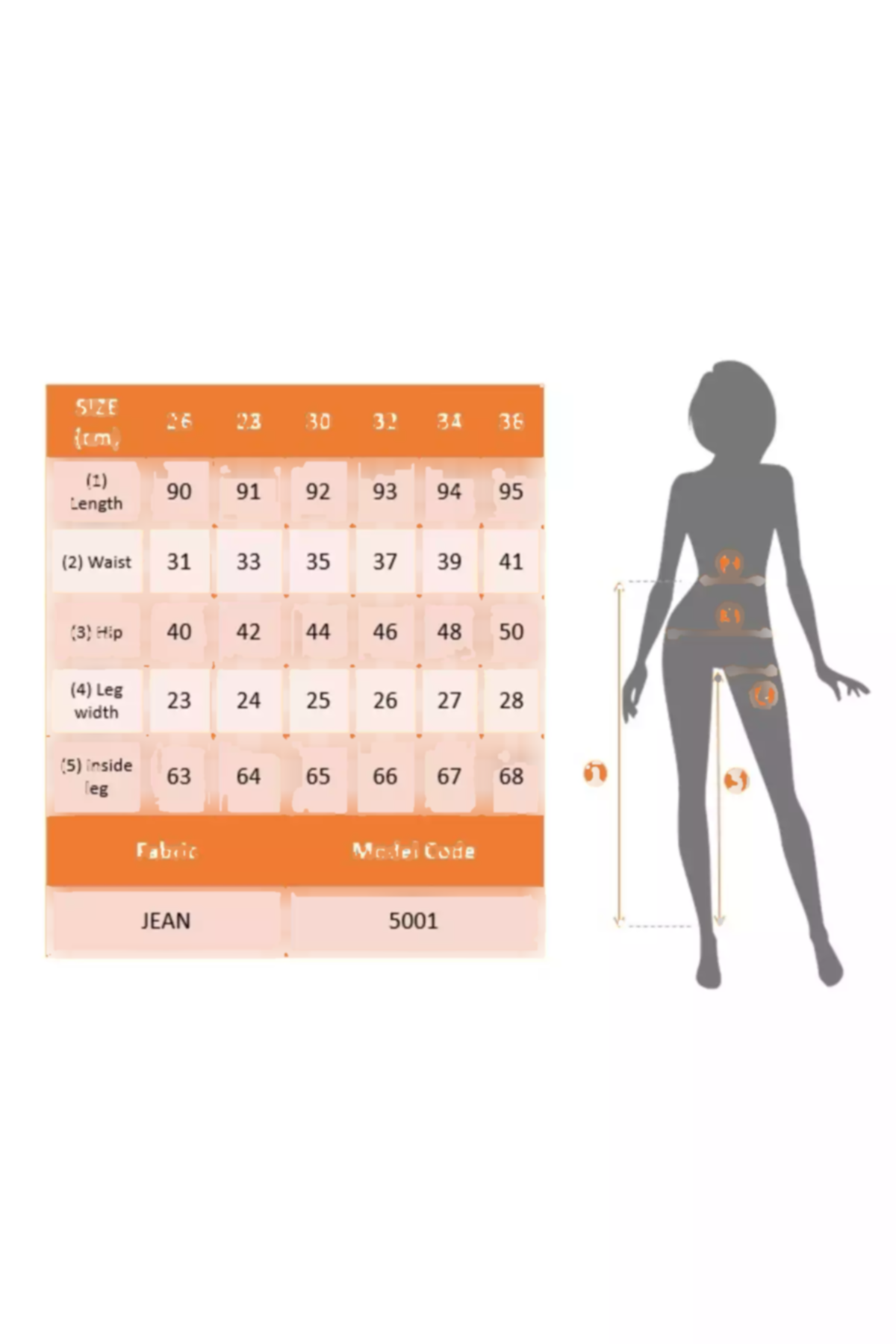 جین لایکرا دور کمر بلند شلوار 90cm برند JANES کد 1753549929