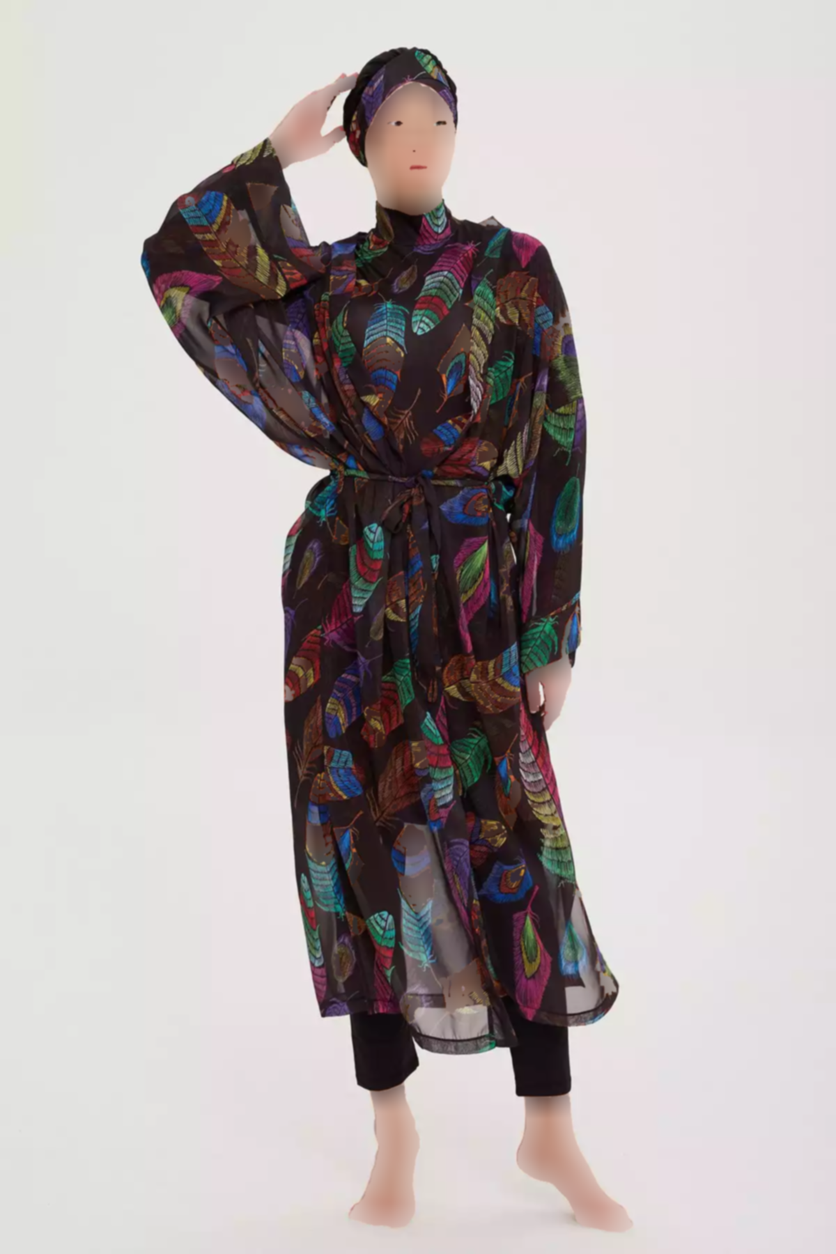 پیراهن ساحلی کیمونو مایو اسلامی پوشیده خفاشی تک نفره هدر بروی برند Remsa Mayo کد 1753760469