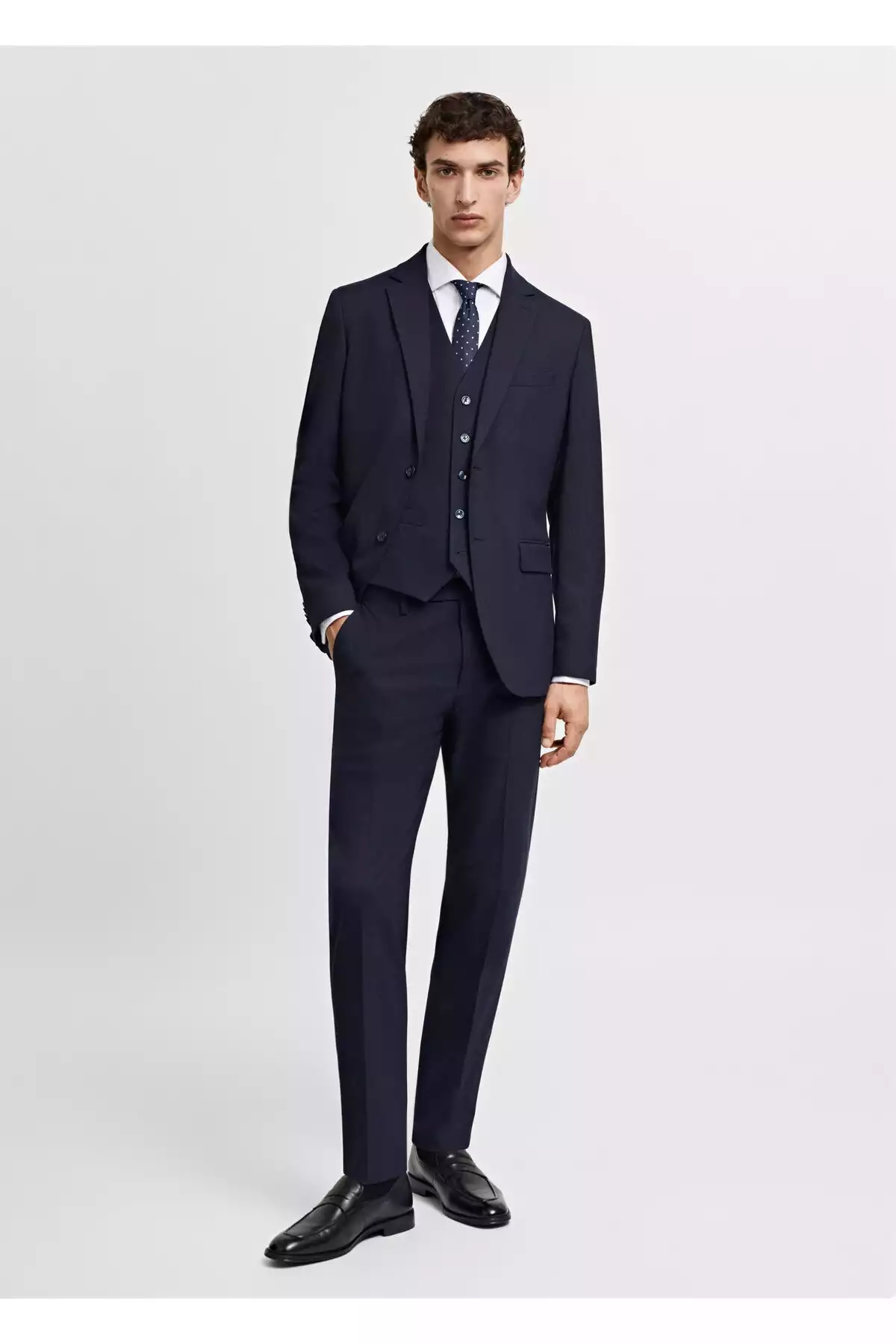 جلیقه سرمه ای مردانه برند MANGO کد 1753270934