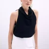 بلوز یقه ساتن مشکی برند Sateen کد 1753365188