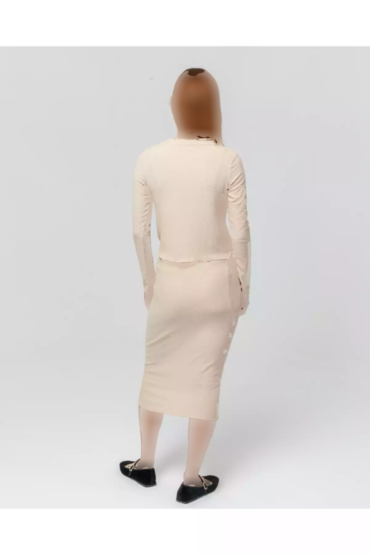 ست پیراهن دو بژ تکه جورج برند Lyn Mama کد 1753854073