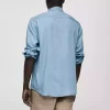 پیراهن آبی مردانه برند MANGO کد 1751484381