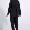 ست پایین قالب بالا راحت گشاد کتان مشکی زنانه برند Bigdart کد 1753600927