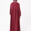 پیراهن برش گشاد طرحدار چیندار بنفش رفکا برند Refka کد 1753723331