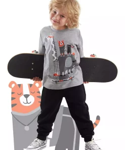 ست شلوار راحتی تیشرت تیمی پسرانه برند Denokids کد 1753833068
