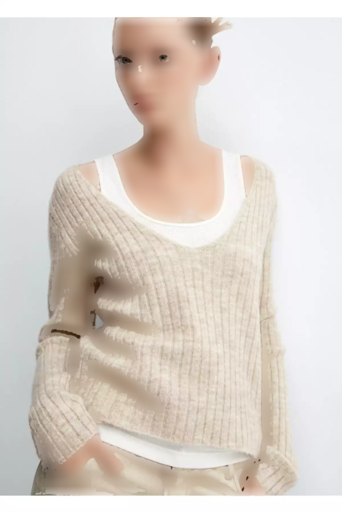 پلیور بافتنی لاستیک یقه هفت برند MANGO کد 1753003867