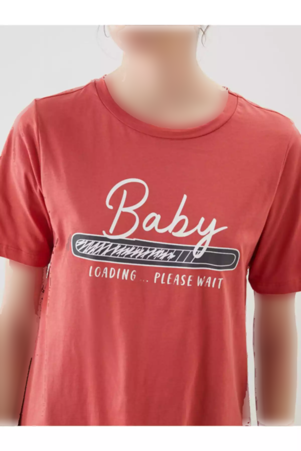 چاپی یقه گرد تیشرت بارداری برند LC Waikiki کد 1753936328