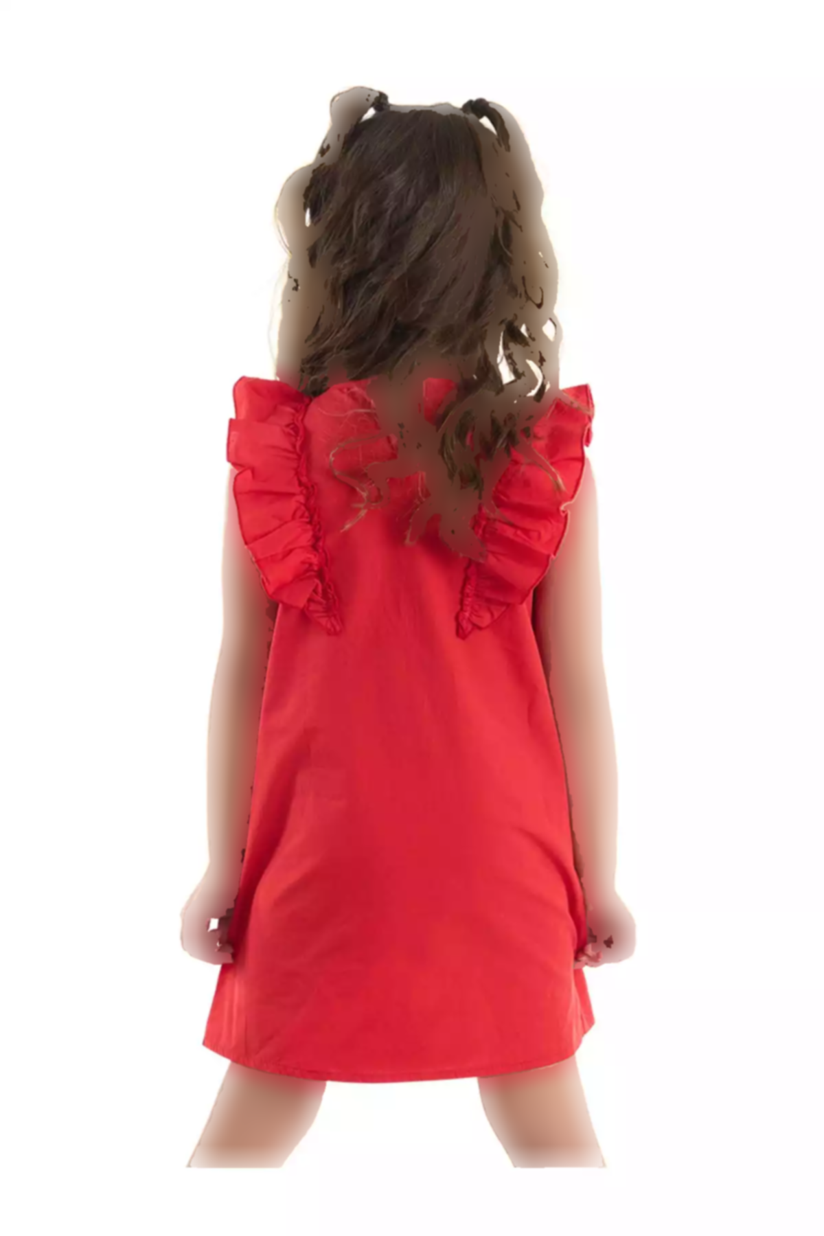 پیراهن تابستانی نوک چیندار قرمز دخترانه برند Denokids کد 1753823529