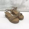 صندل کف کلفت نگین دار بژ زنانه برند inizio کد 1753716671