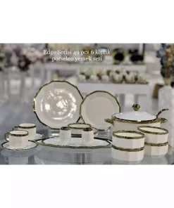 سرویس غذاخوری 6نفره 49تکه طلایی برند decovien کد 1753907589