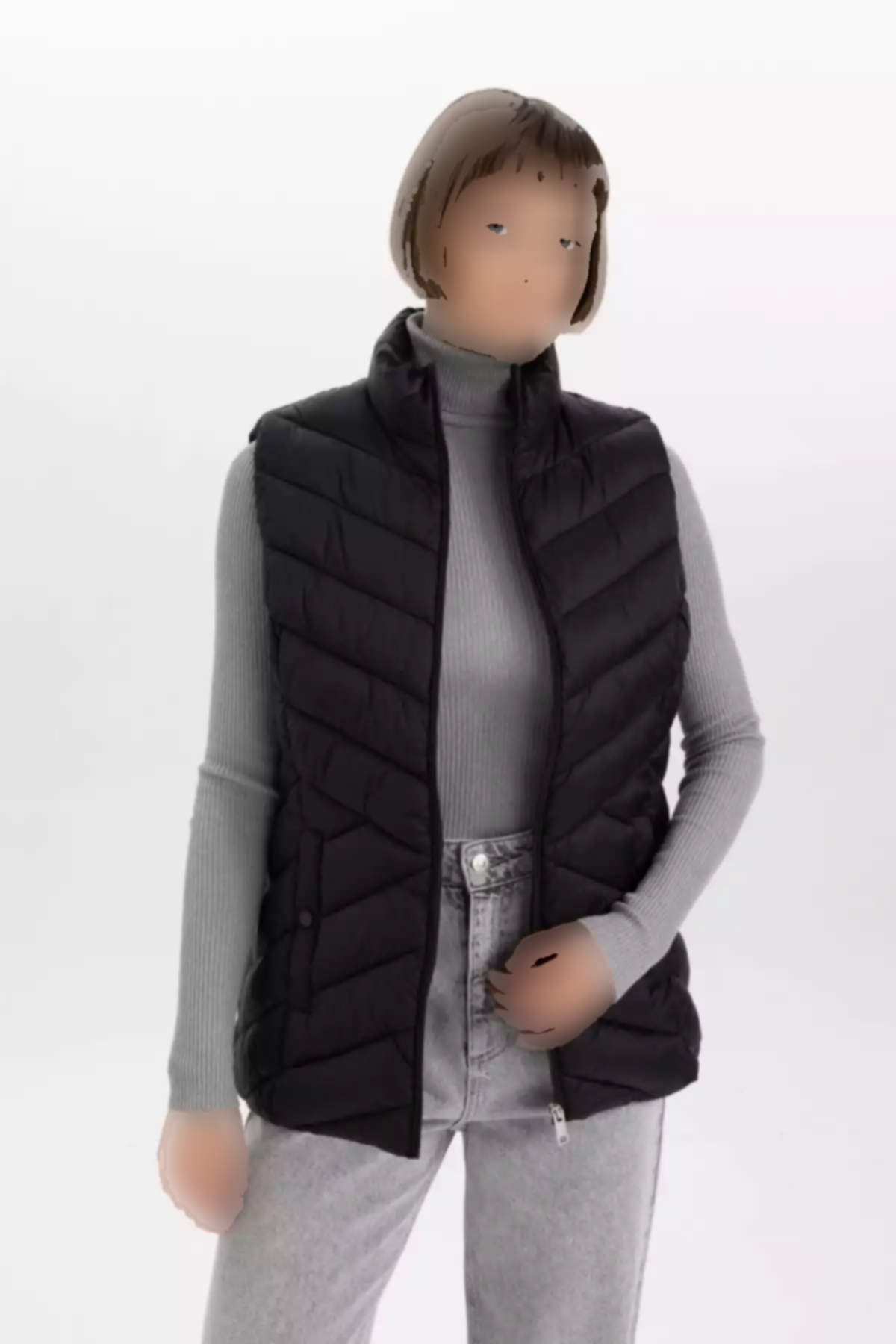 فصلی جیب دار یقه ایستاده پفدار ضد آب زیپدار طرح دوخت برند Defacto کد 1753320075