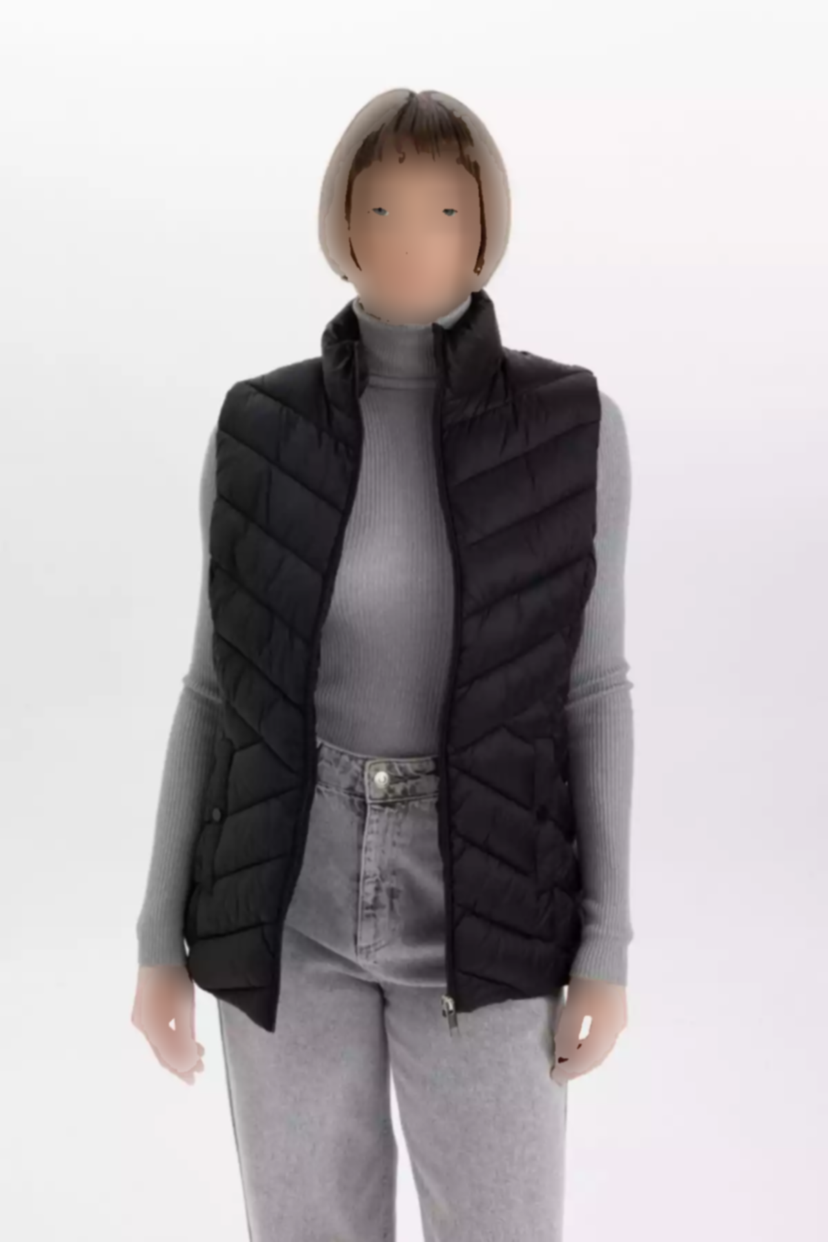 فصلی جیب دار یقه ایستاده پفدار ضد آب زیپدار طرح دوخت برند Defacto کد 1753320075