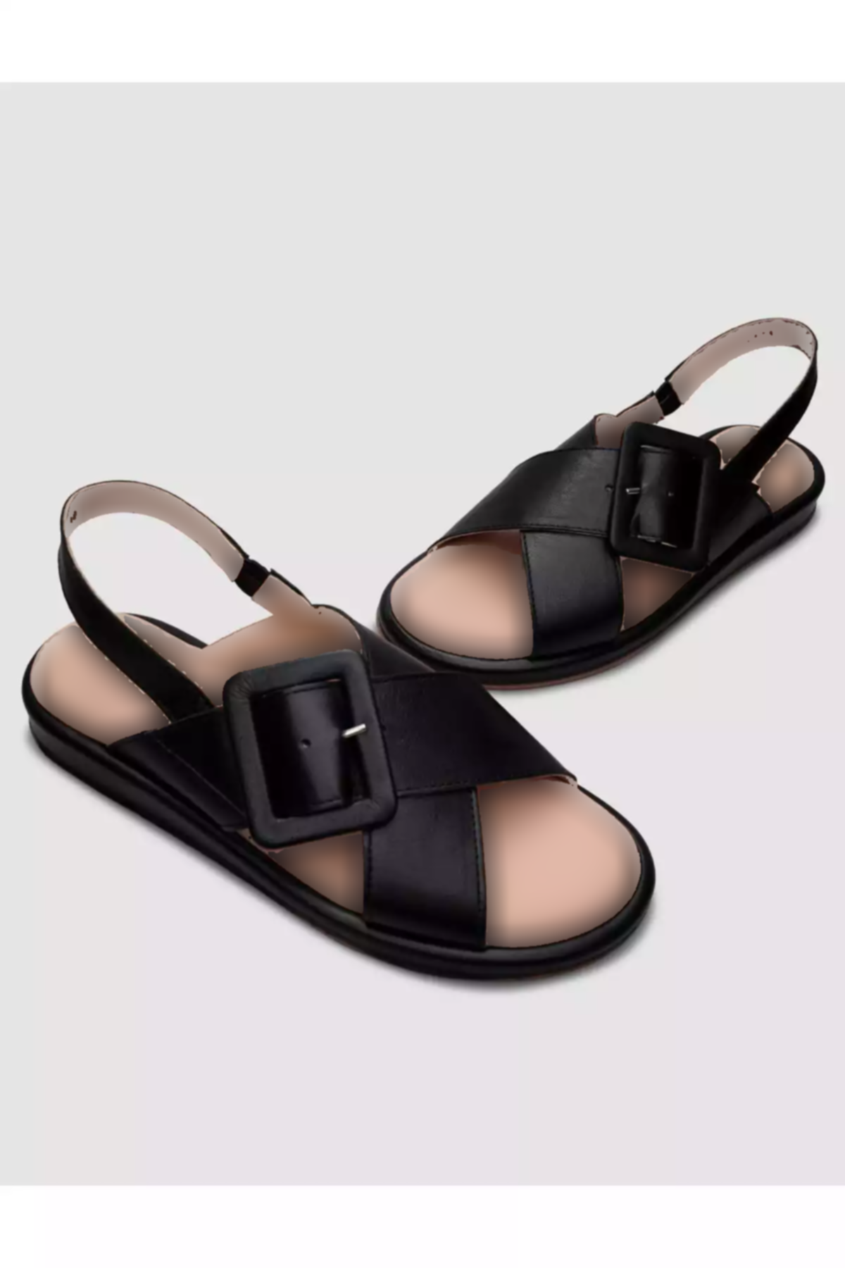 صندل روزانه سگک دار 100100% اصل زنانه مشکی چرم برند Cabani کد 1753393265