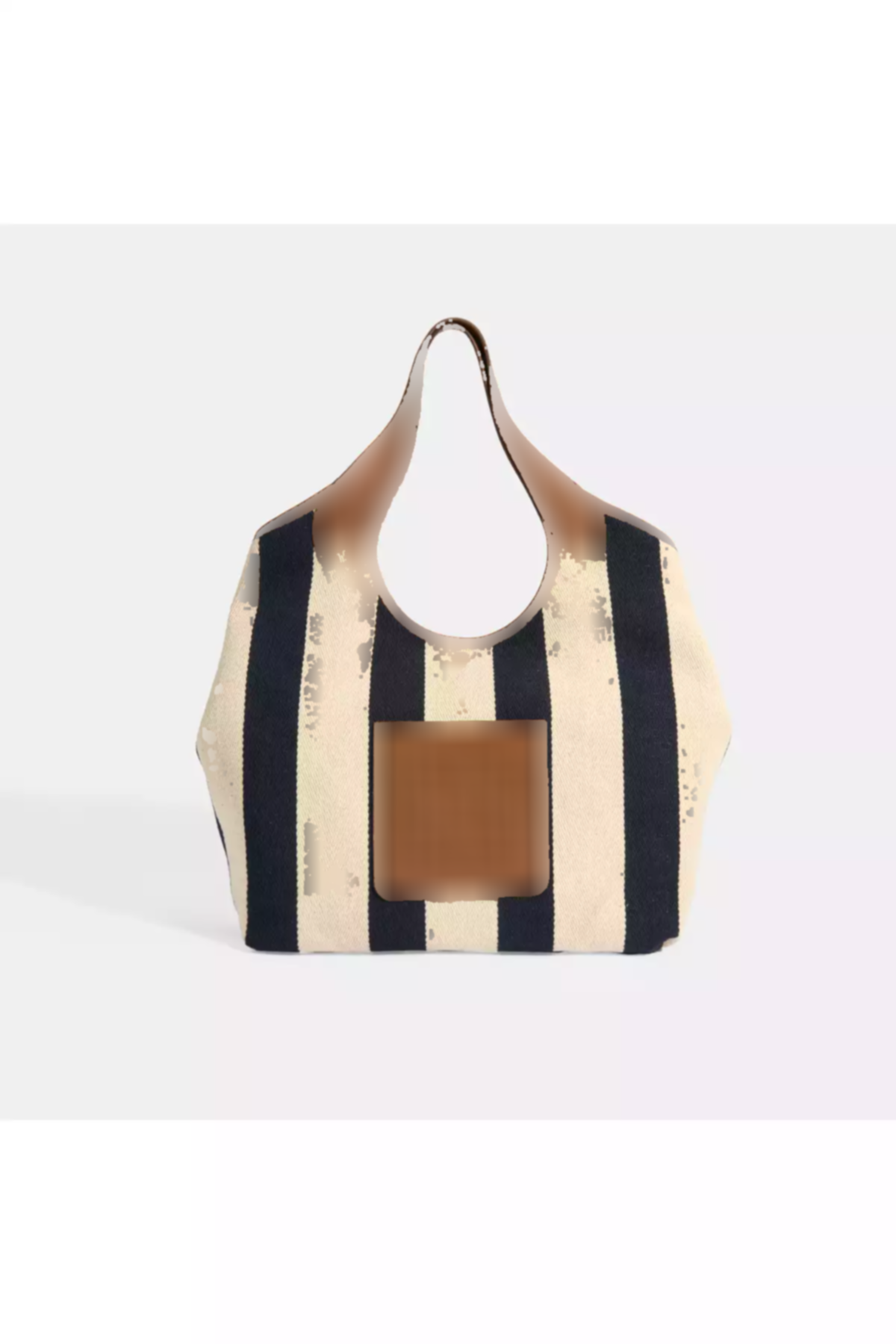 کیف دوشی پارچه راهراه لوگودار سرمه ای زنانه برند Desa کد 1753348343