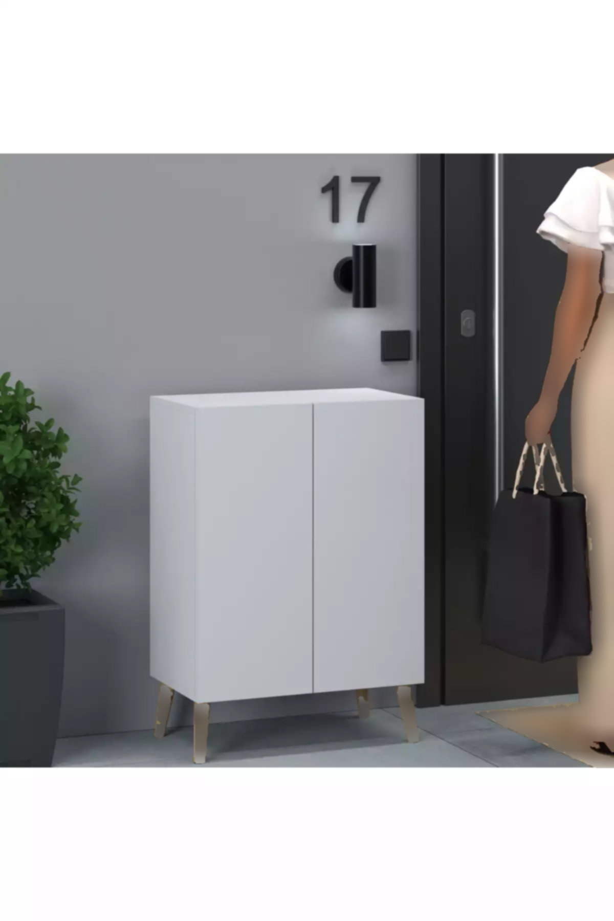 جا کفشی سفید برند Monte Sehpa کد 1753764673