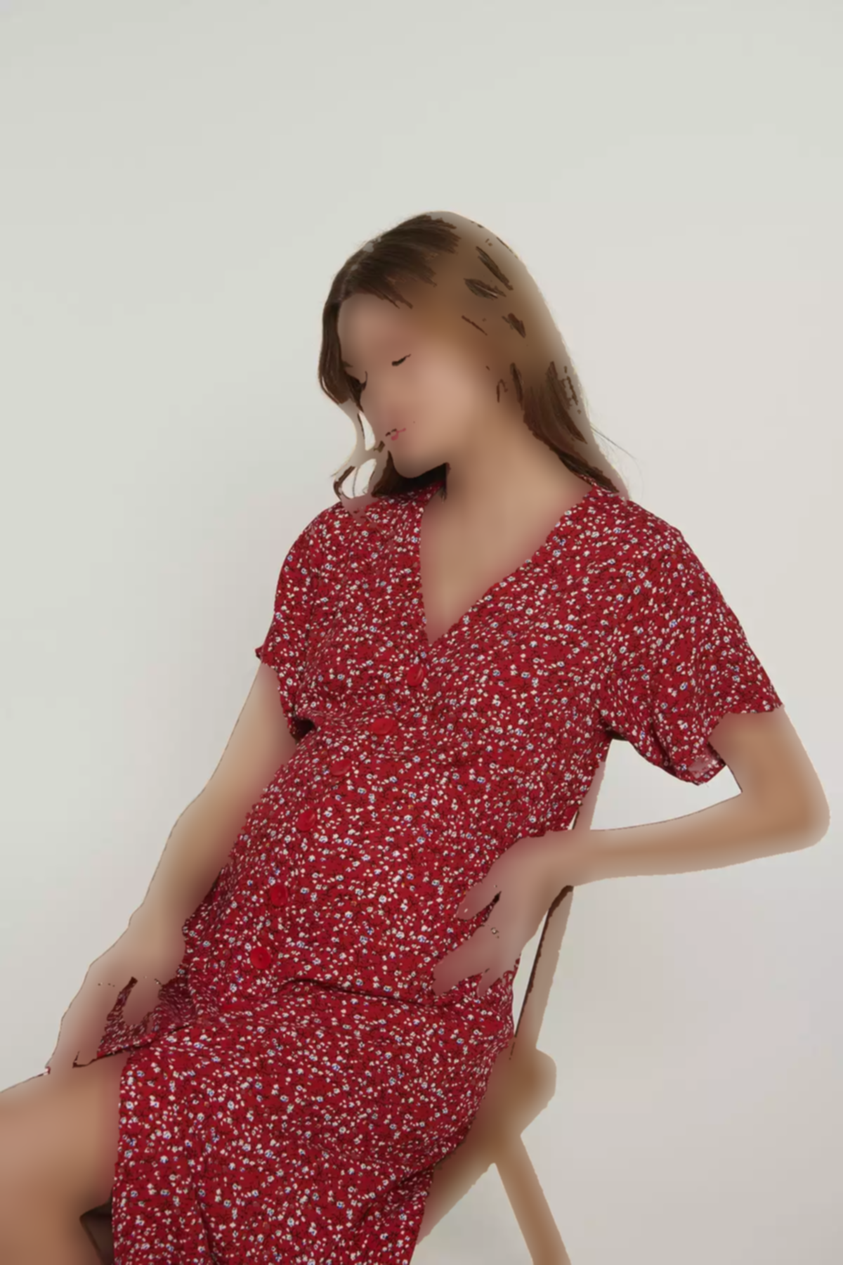 پیراهن قرمز بارداری برند Lyn Mama کد 1753846989