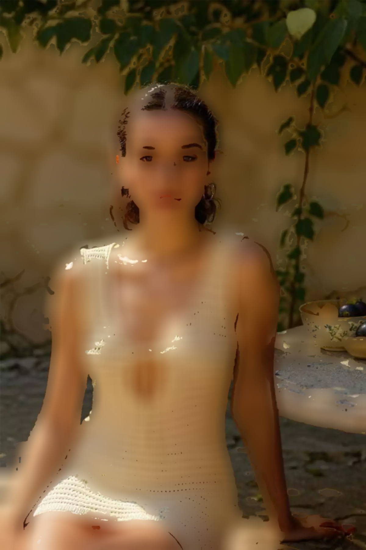 رو مایوای بافتنی کوچک طرح بندار بدون آستین وانیلی زنانه برند CHUBA کد 1753690989