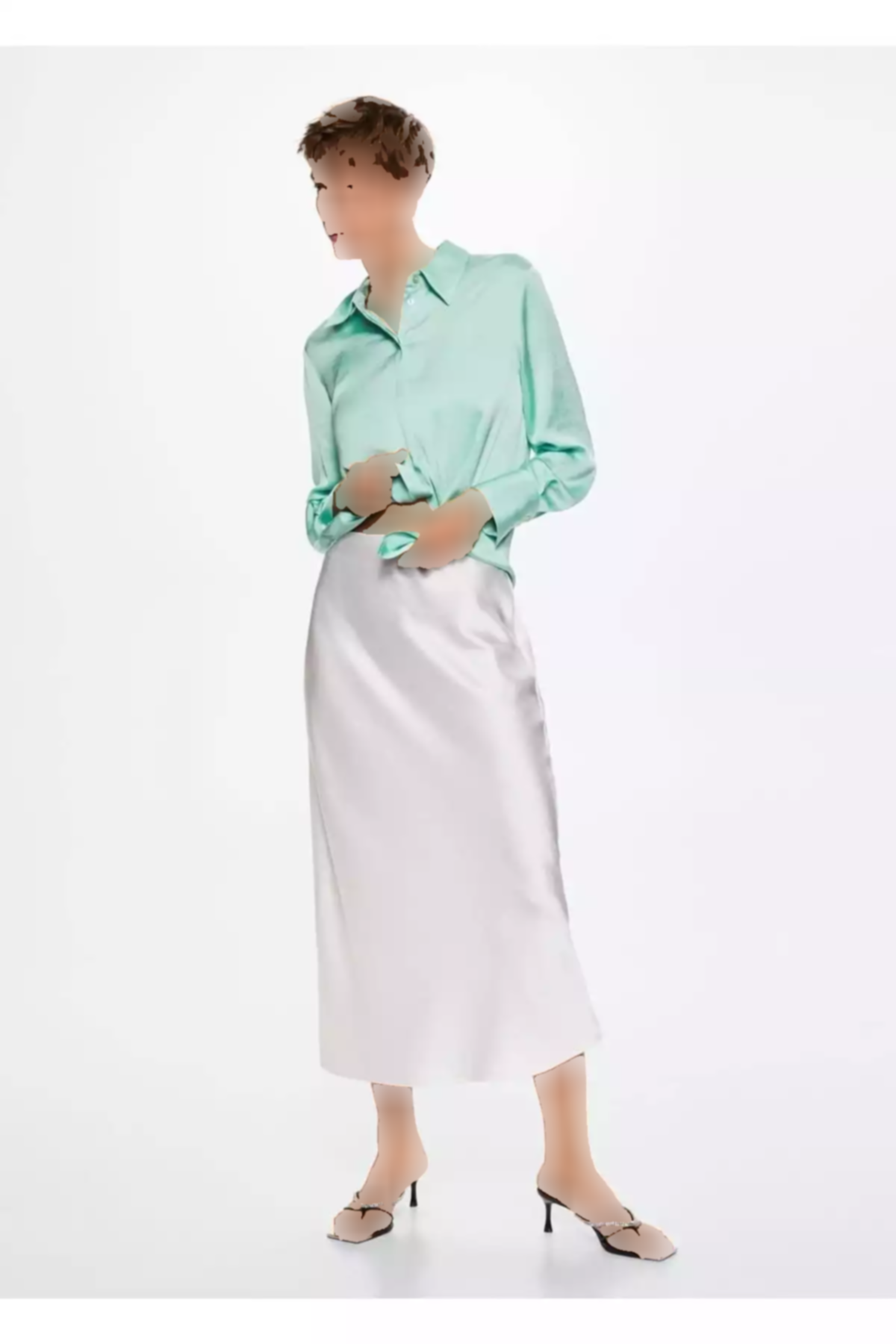 پیراهن ساتن راحت برند MANGO کد 1751484382