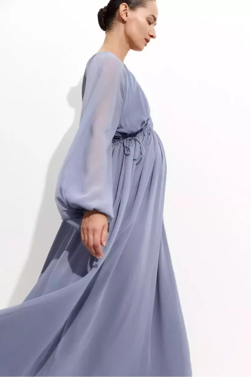 پیراهن آستین دار ماکسی بالنی برند H&M کد 1752537783