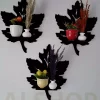 شیء تابلو دکوری تزیین دیواری جا شمعی قفسه برگ مشکی برند ALSHOP کد 1753584074