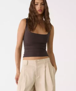 یقه مربع تیشرت بنددار برند Stradivarius کد 1753351881
