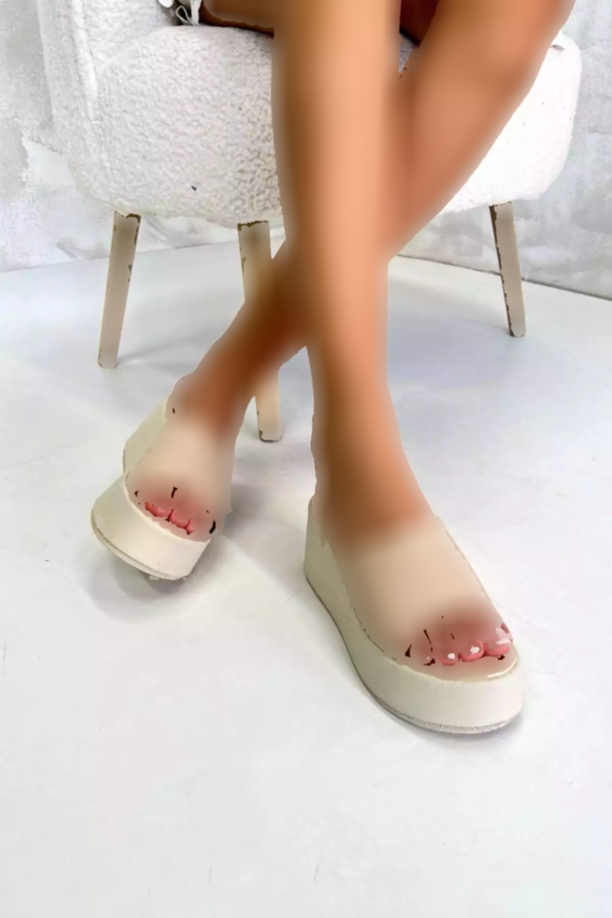 دمپایی لژدار چاپ بژ زنانه برند inizio کد 1753715471