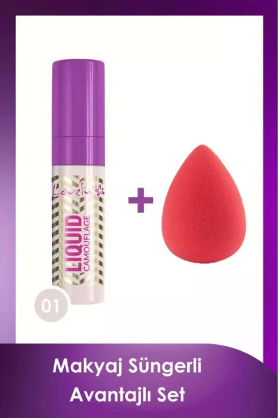 اسفنج کانسیلر مایع 1آرایش برند Lovely کد 1753549865