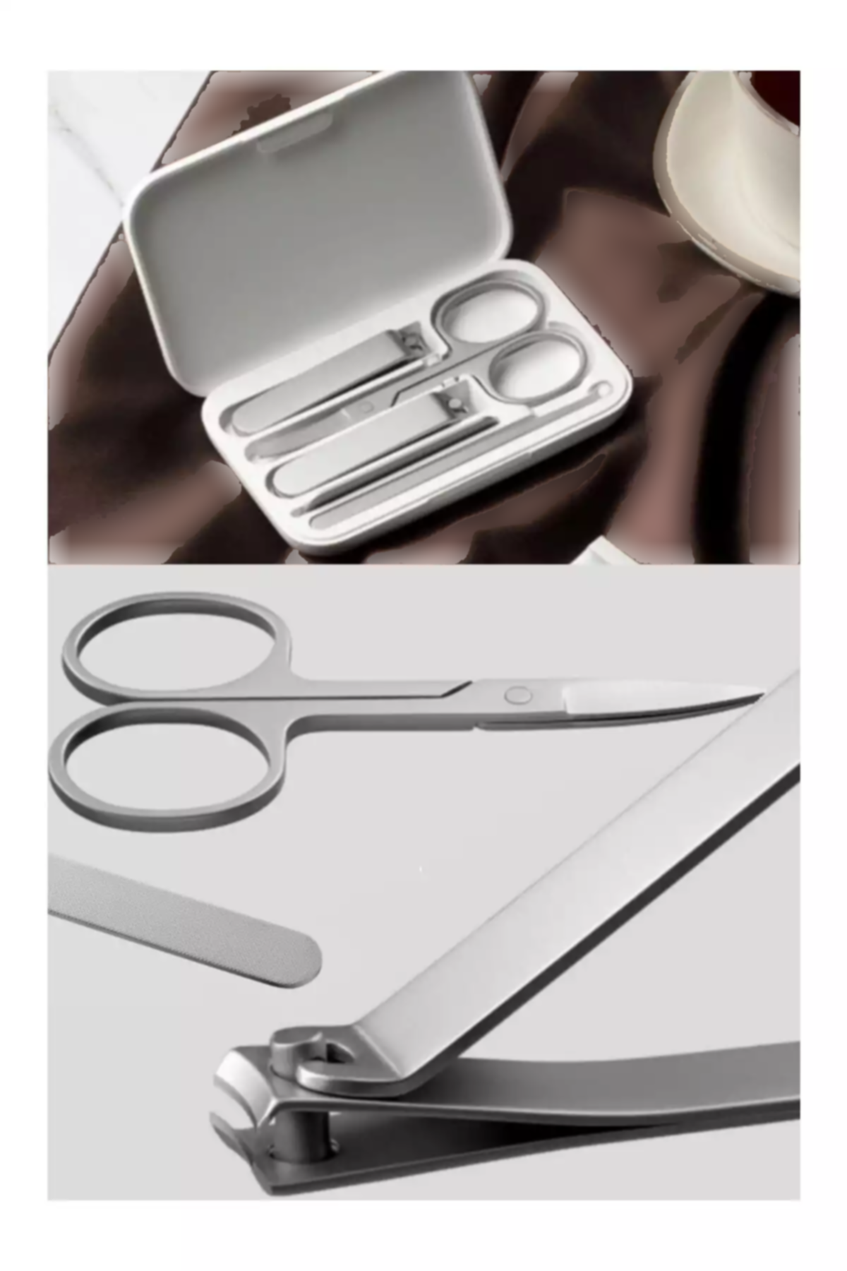 قیچی مراقبت ناخن ست مانیکور پدیکور فولادی ضد زنگ 2عدد میجیا برند Xiaomi کد 1753786392