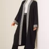 کیمونو بافتنی بلند 5865قلاب دوزی شده مشکی برند Bigdart کد 1753597387