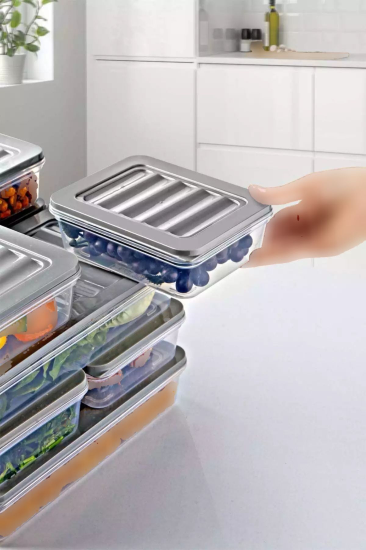 ظرف نگهداری مایکروویو ست 9lu طوسی منتشر شده است تازه جعبه برند Nandy Home کد 1753559775