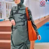 مایو اسلامی پوشیده کامل مخفی یشمی زیپدار برند Marina کد 1753523108