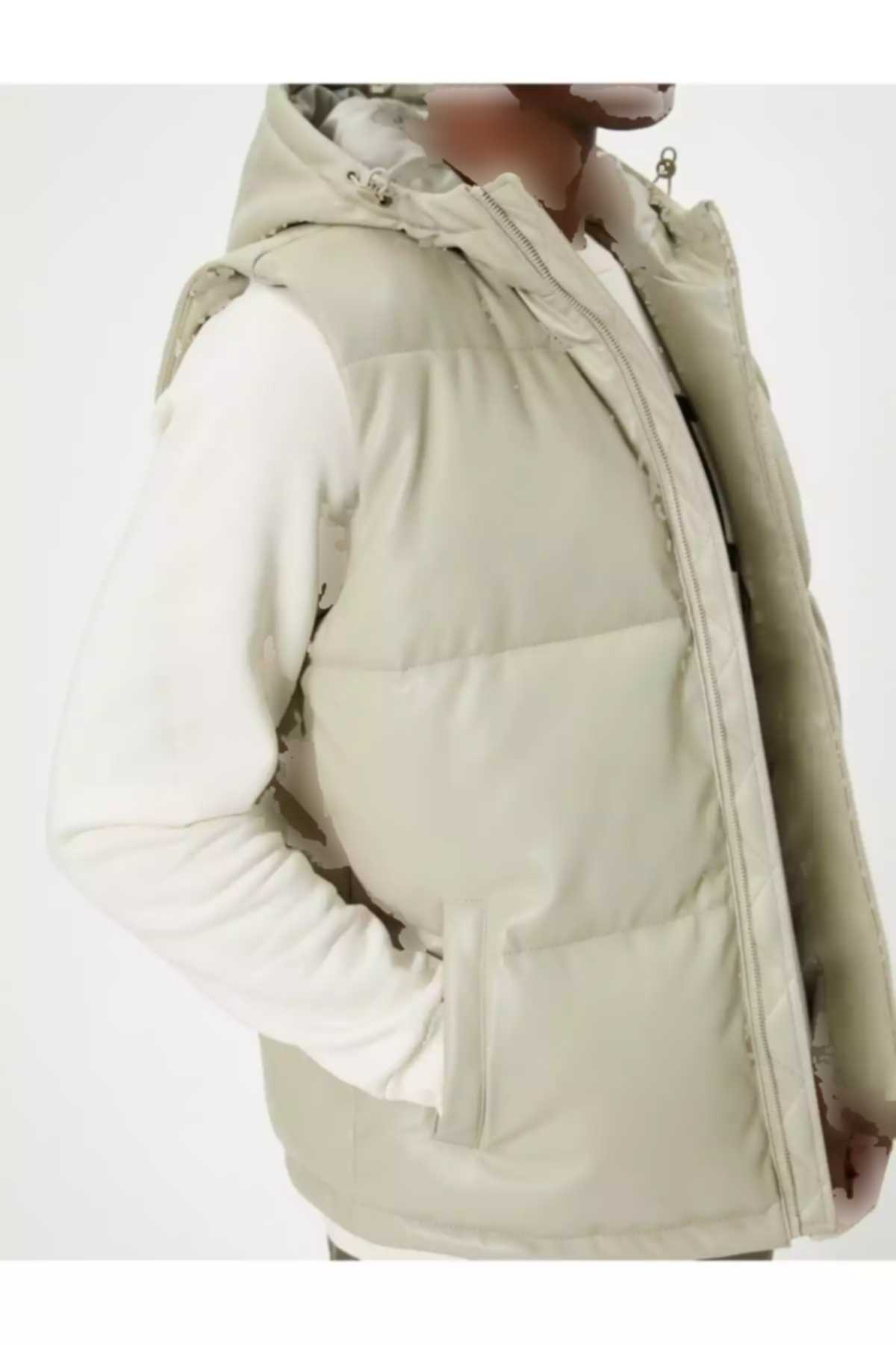 جلیقه جیب دار اسلیم فیت کلاهدار پفدار زیپدار برند Koton کد 1753305673