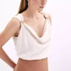 بلوز یقه بژ برند Sateen کد 1753365127