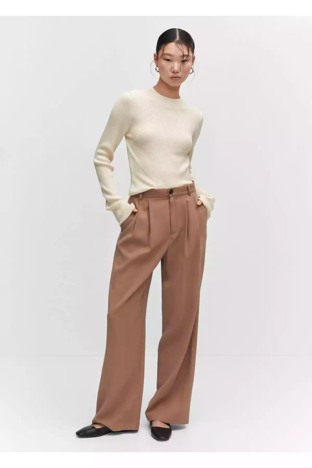 پلیور بافتنی یقه پرکینز برند MANGO کد 1753000824