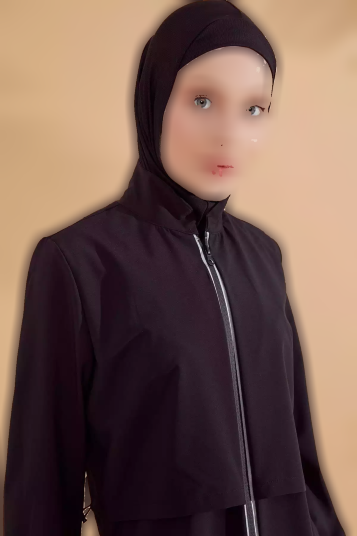 مایو اسلامی پوشیده کامل ساده مشکی برند Marina کد 1753523111