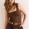 بادی ست یقه گرد قهوهای زنانه برند Olalook کد 1753677666