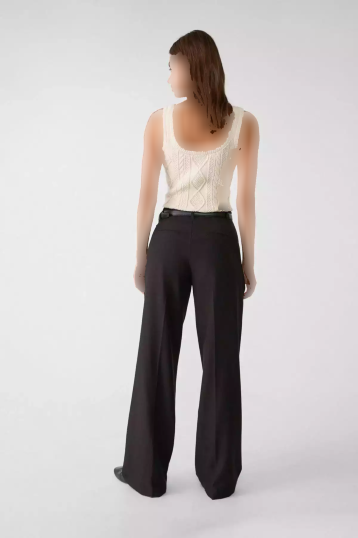 پارچه صاف کمربنددار شلوار راحت برند Stradivarius کد 1753361484