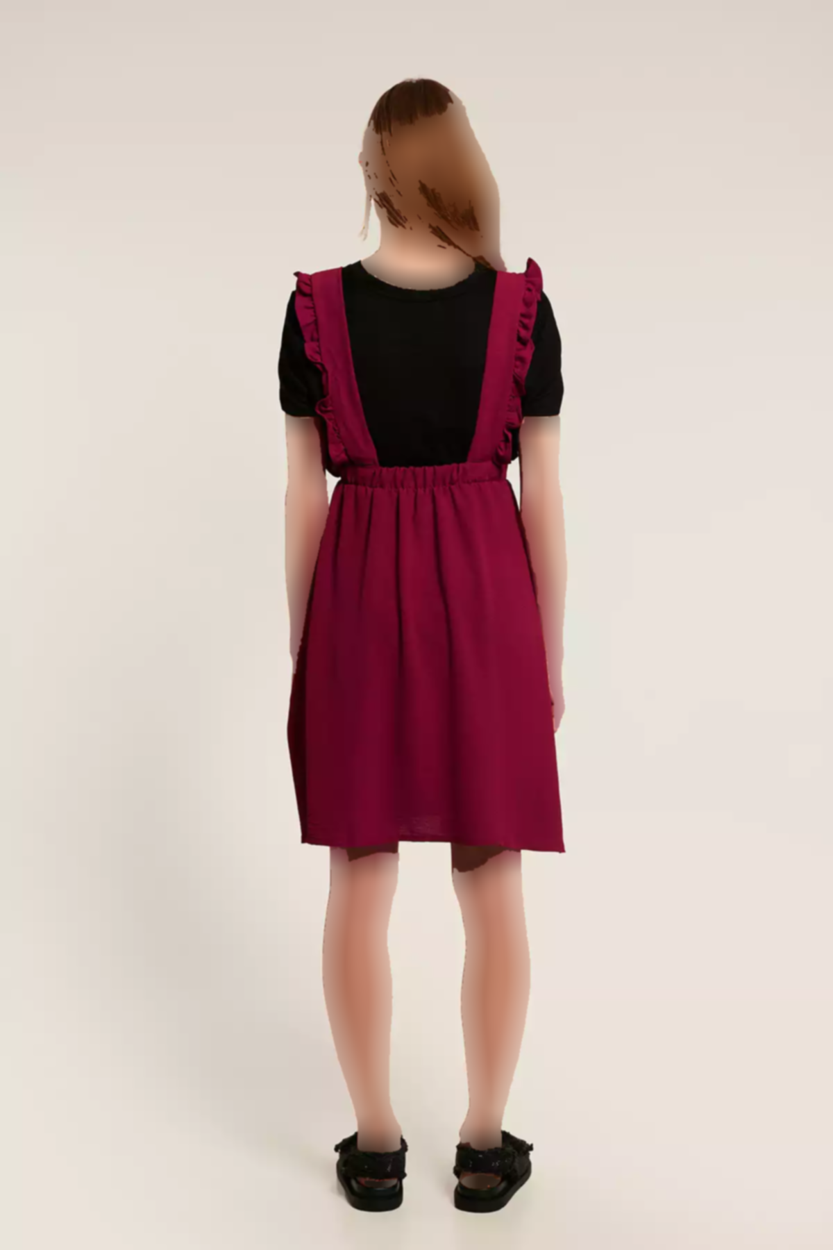 دامن سرهمی آویز راحت چیندار بارداری زرشکی برند Lyn Mama کد 1753846987