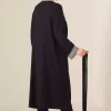 کیمونو بافتنی بلند 5865قلاب دوزی شده مشکی برند Bigdart کد 1753597387