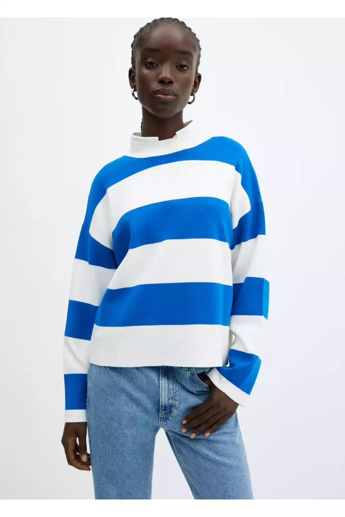 پلیور بافتنی یقه پرکینز برند MANGO کد 1753000820