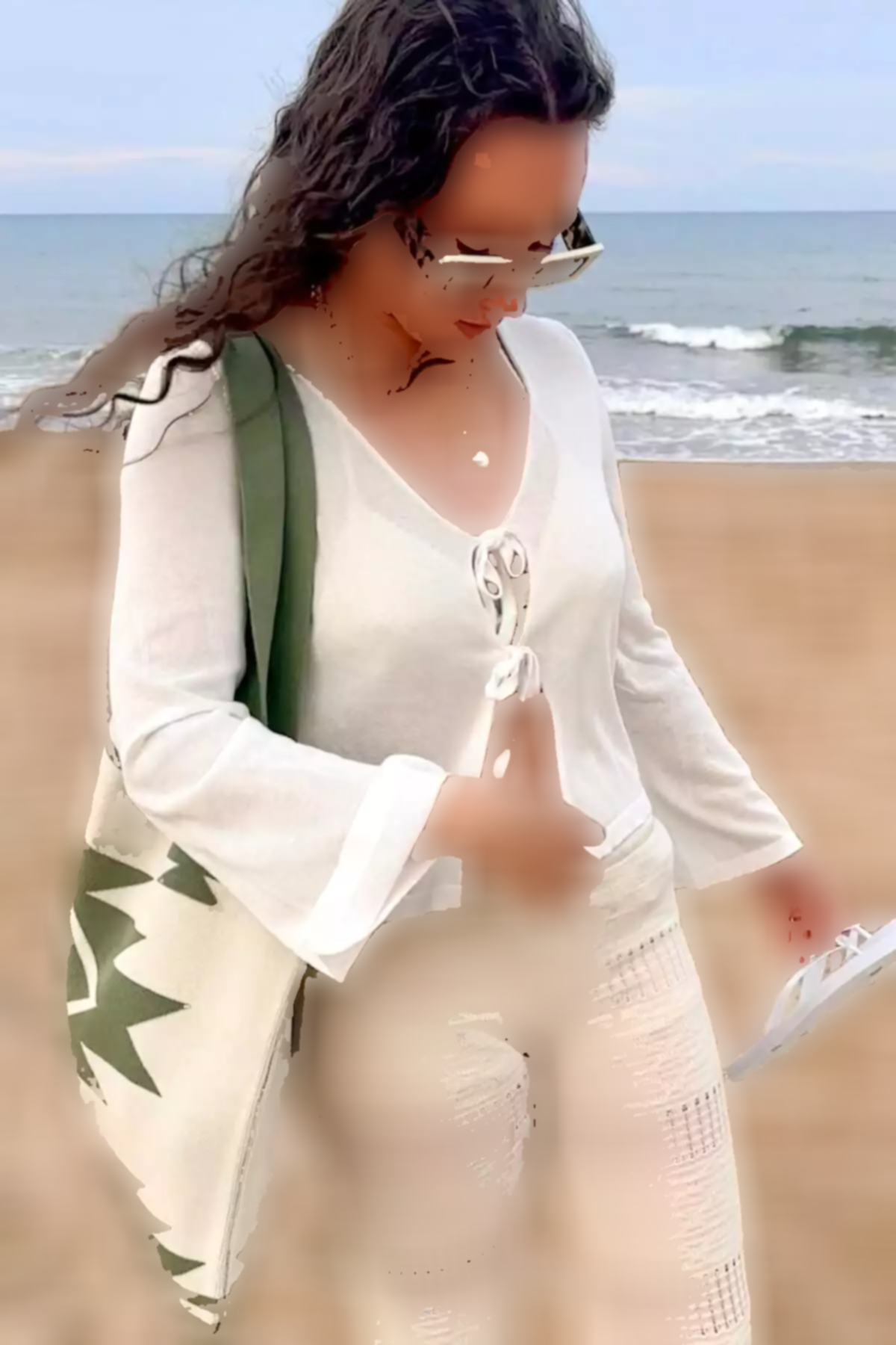 بلوز بافتنی از جلو بسته شدنی سفید استاندارد زنانه برند CHUBA کد 1753696273