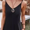 پیراهن ابریشم مصنوعی بلند یقه دار هفت گشاد بنددار عمیق زنانه برند JANES کد 1753555335