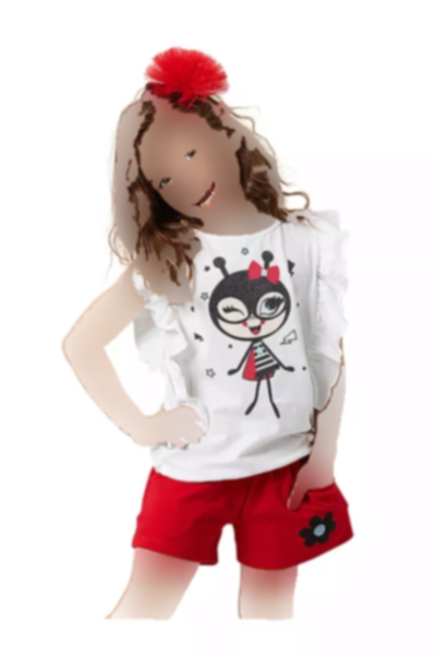 ست شلوارک تیشرت عشق دخترانه حشره برند Denokids کد 1753832528