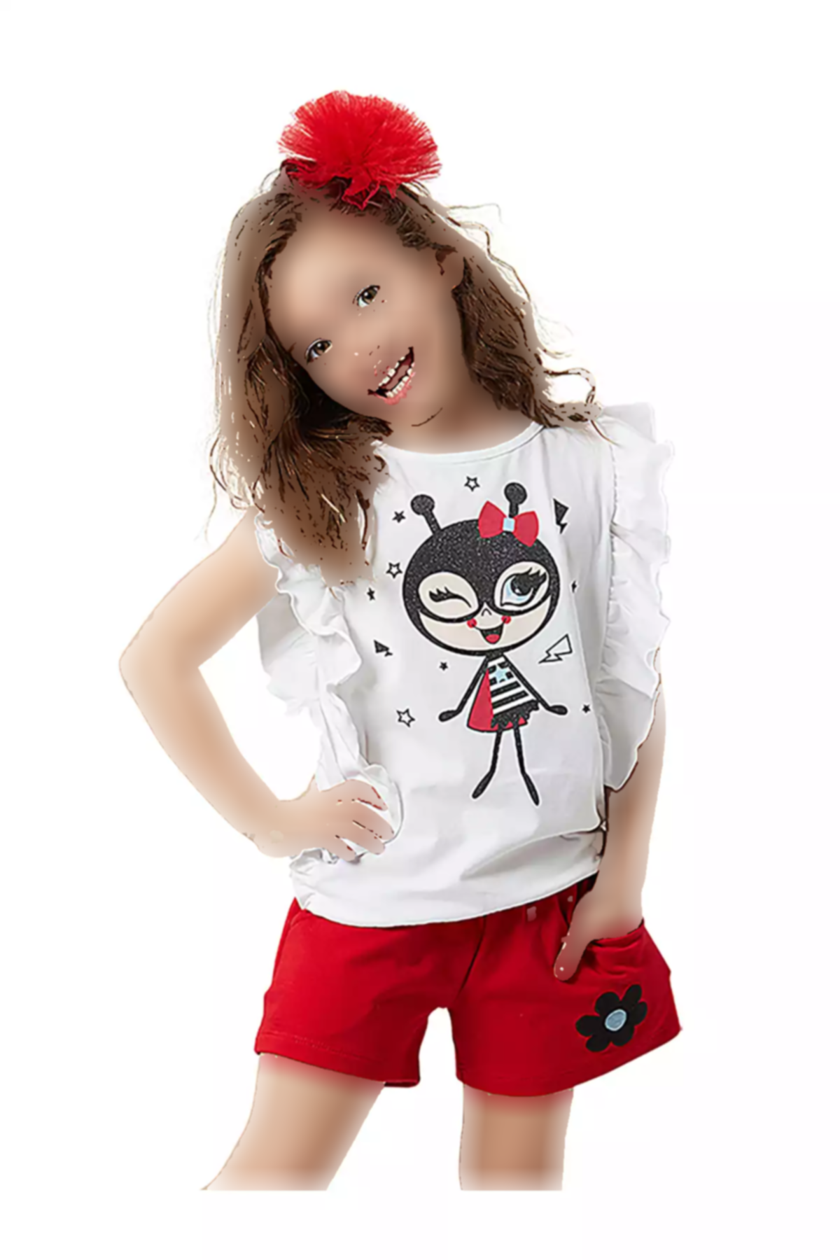 ست شلوارک تیشرت عشق دخترانه حشره برند Denokids کد 1753832528