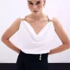 بلوز یقه شیری برند Sateen کد 1753365187