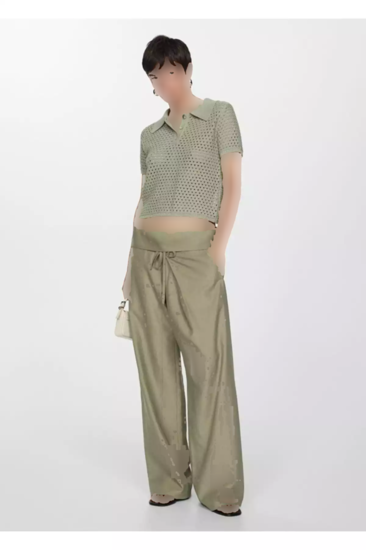 بافتنی سوراخدار تیشرت برند MANGO کد 1753003932